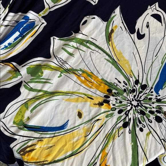 LILY NAVY FLORAL RESORT STYLE HALTER MIDI DRESS **NWT** - Picture 9 of 11